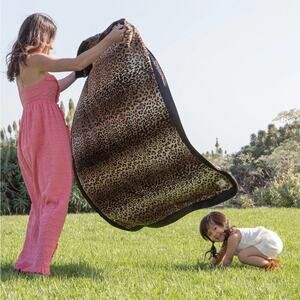 Giraffe at Home Faux Fur Throw Leopard 59x88 Luxe Plush